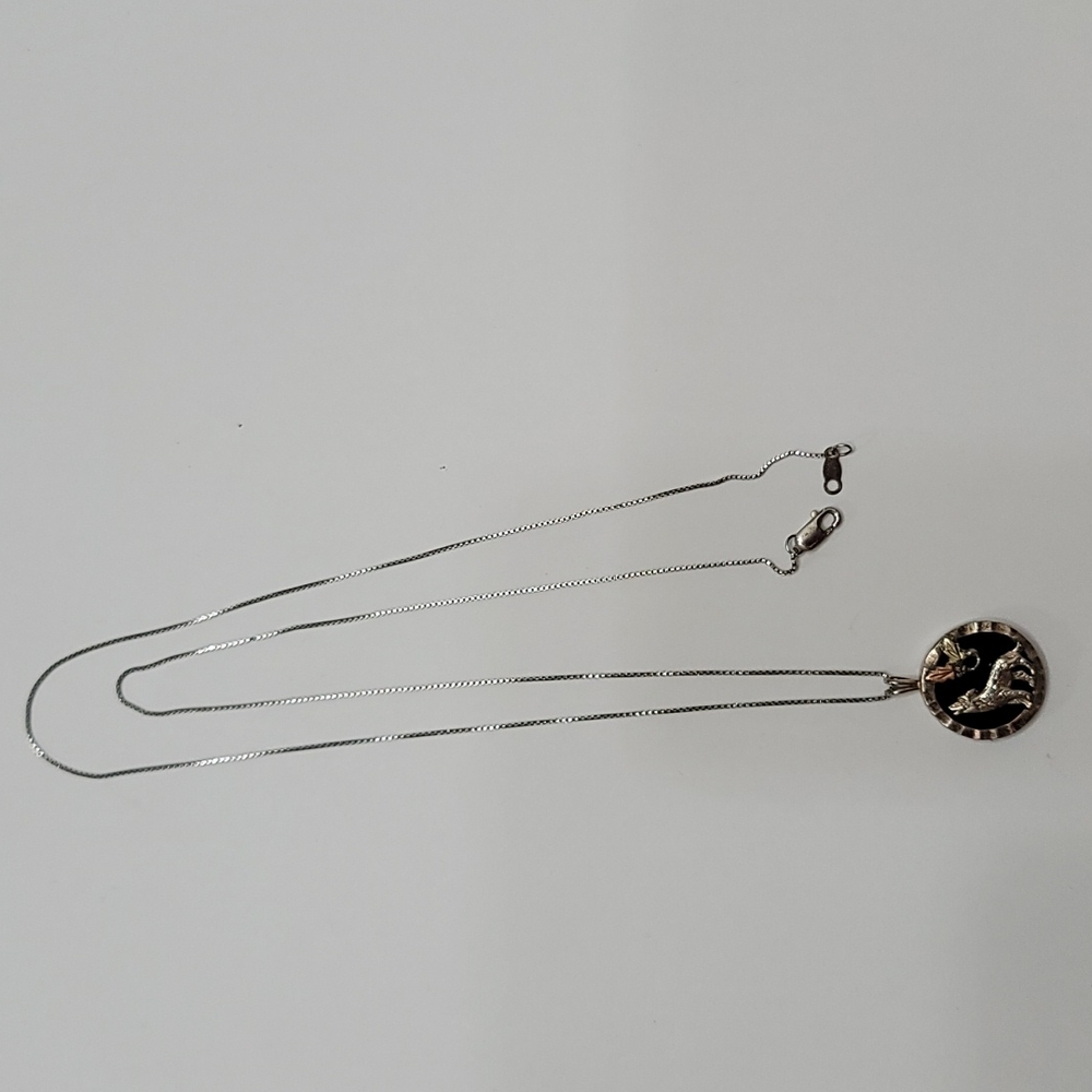 Sterling Silver Wolf Necklace